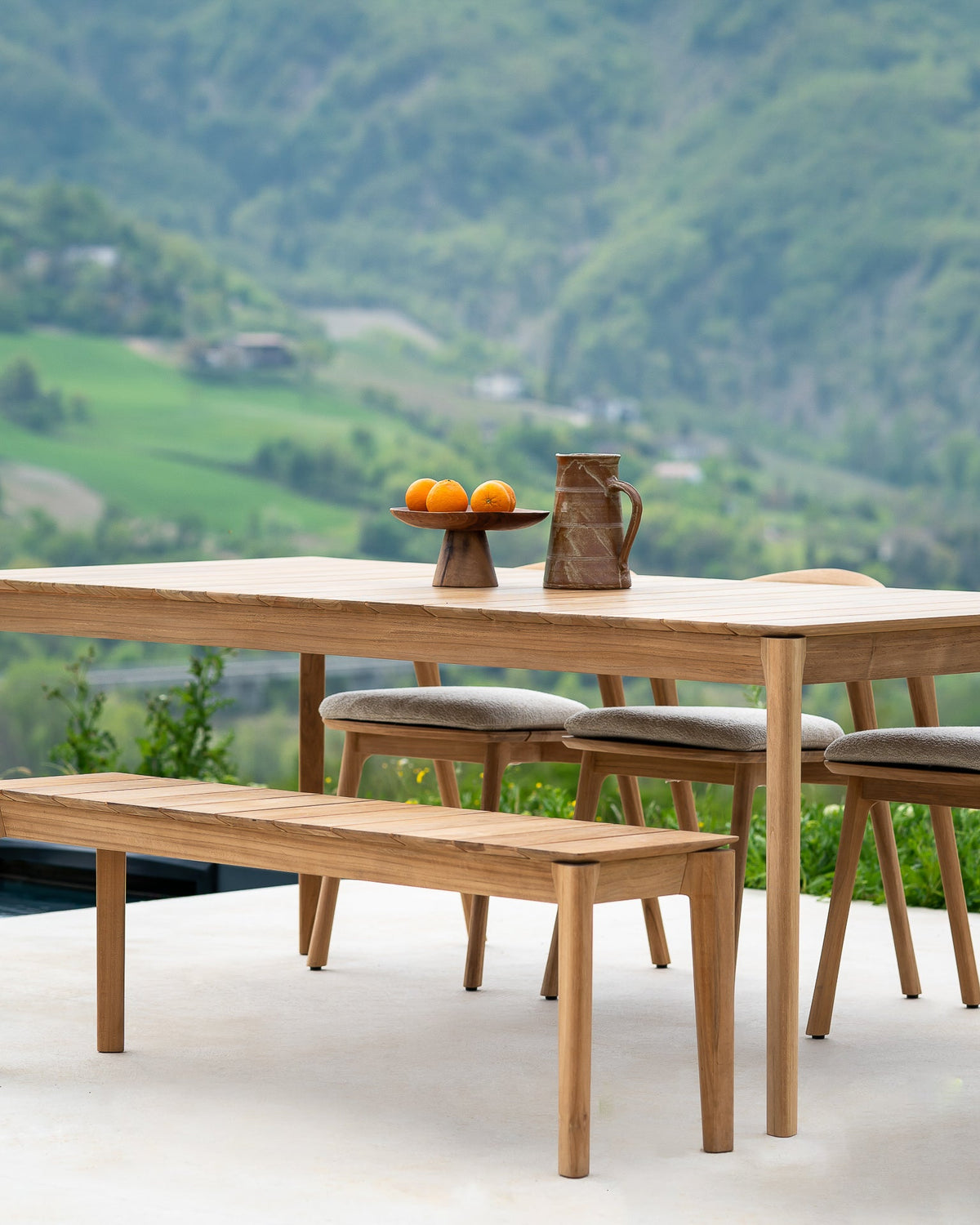 Ethnicraft | Bok outdoor dining chair with cushion | Mocha