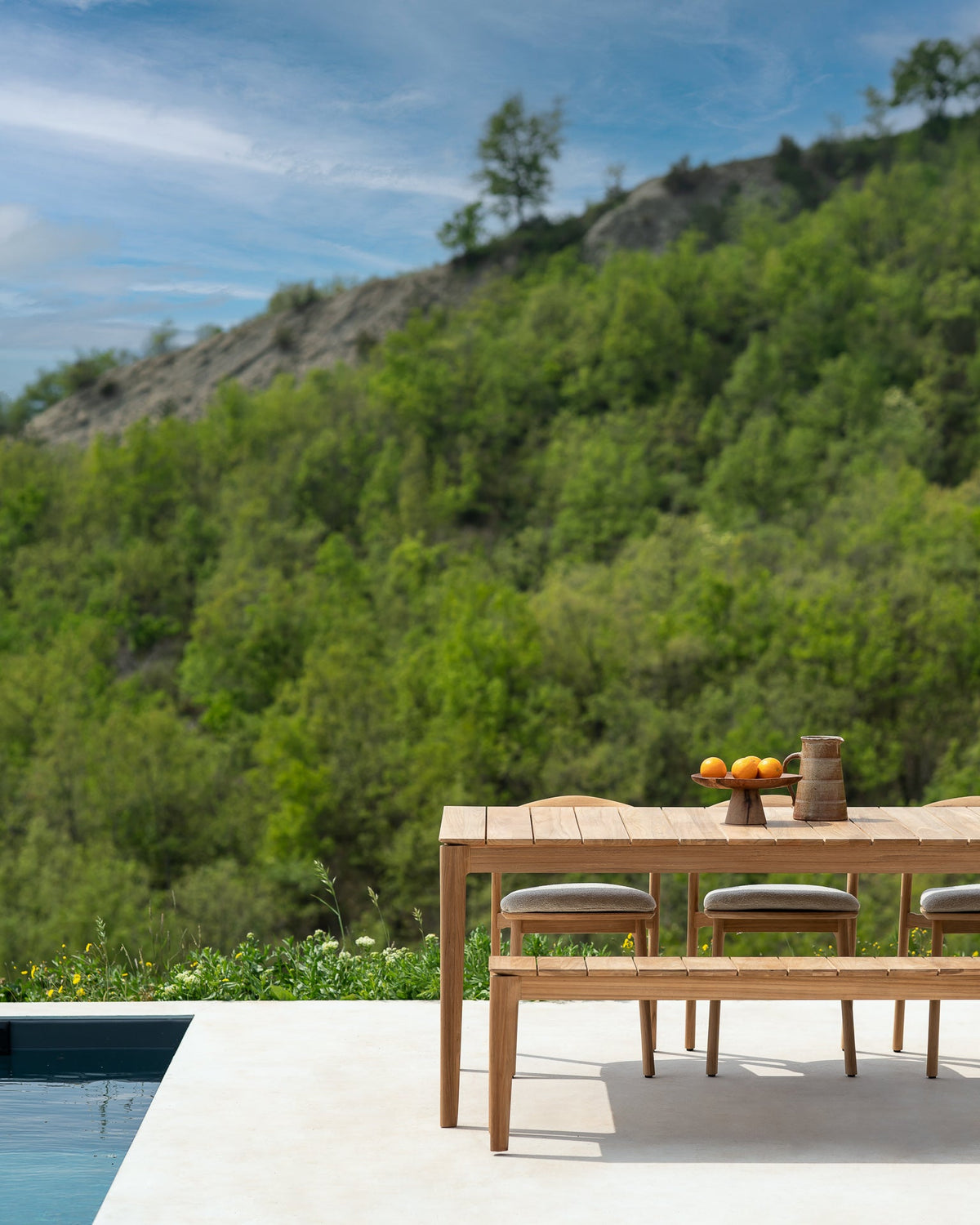 Ethnicraft | Bok outdoor dining chair with cushion | Mocha