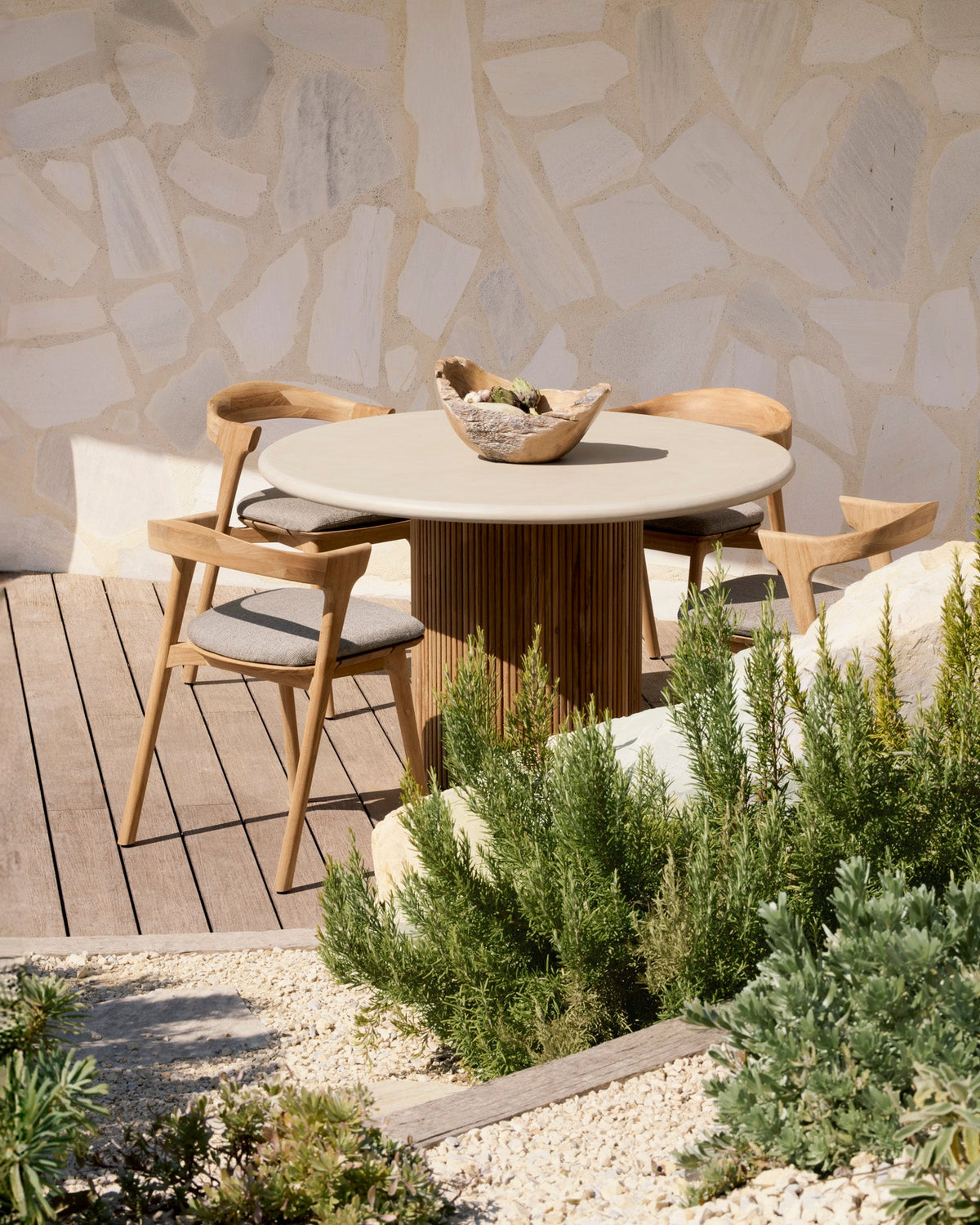 Ethnicraft | Bok outdoor dining chair with cushion | Mocha