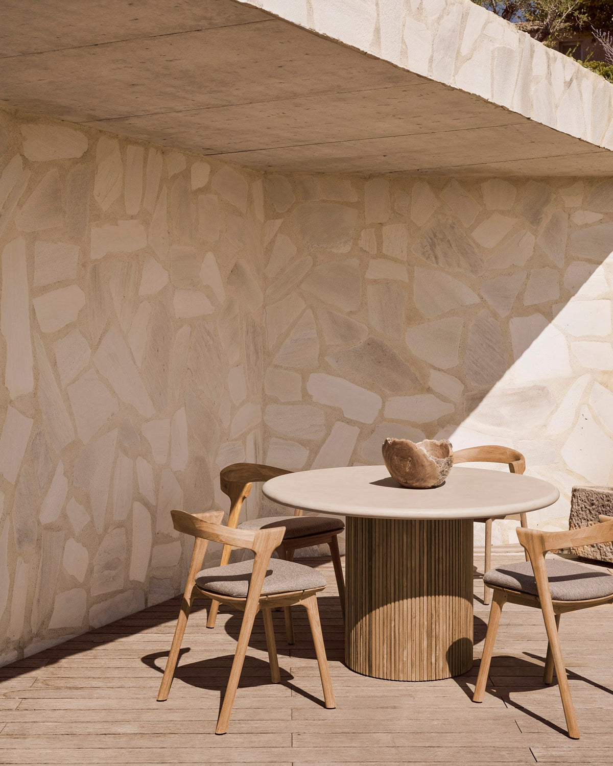 Ethnicraft | Bok outdoor dining chair with cushion | Mocha