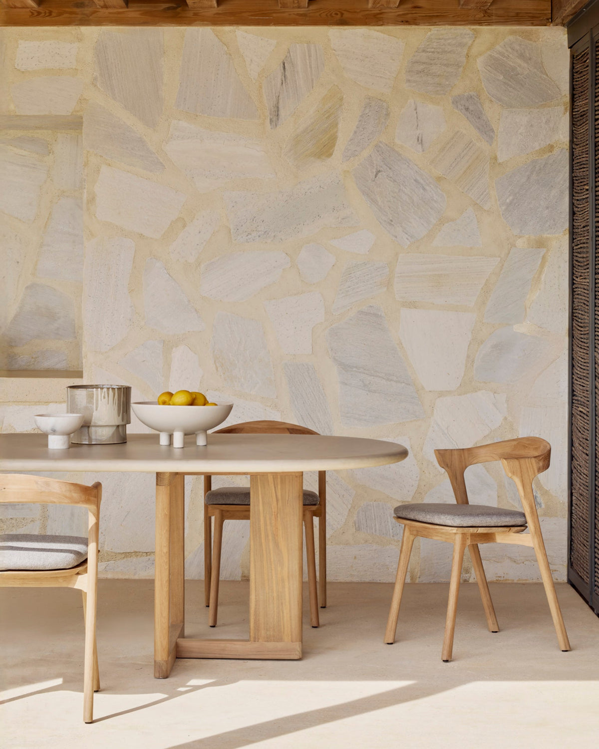 Ethnicraft | Bok outdoor dining chair with cushion | Mocha