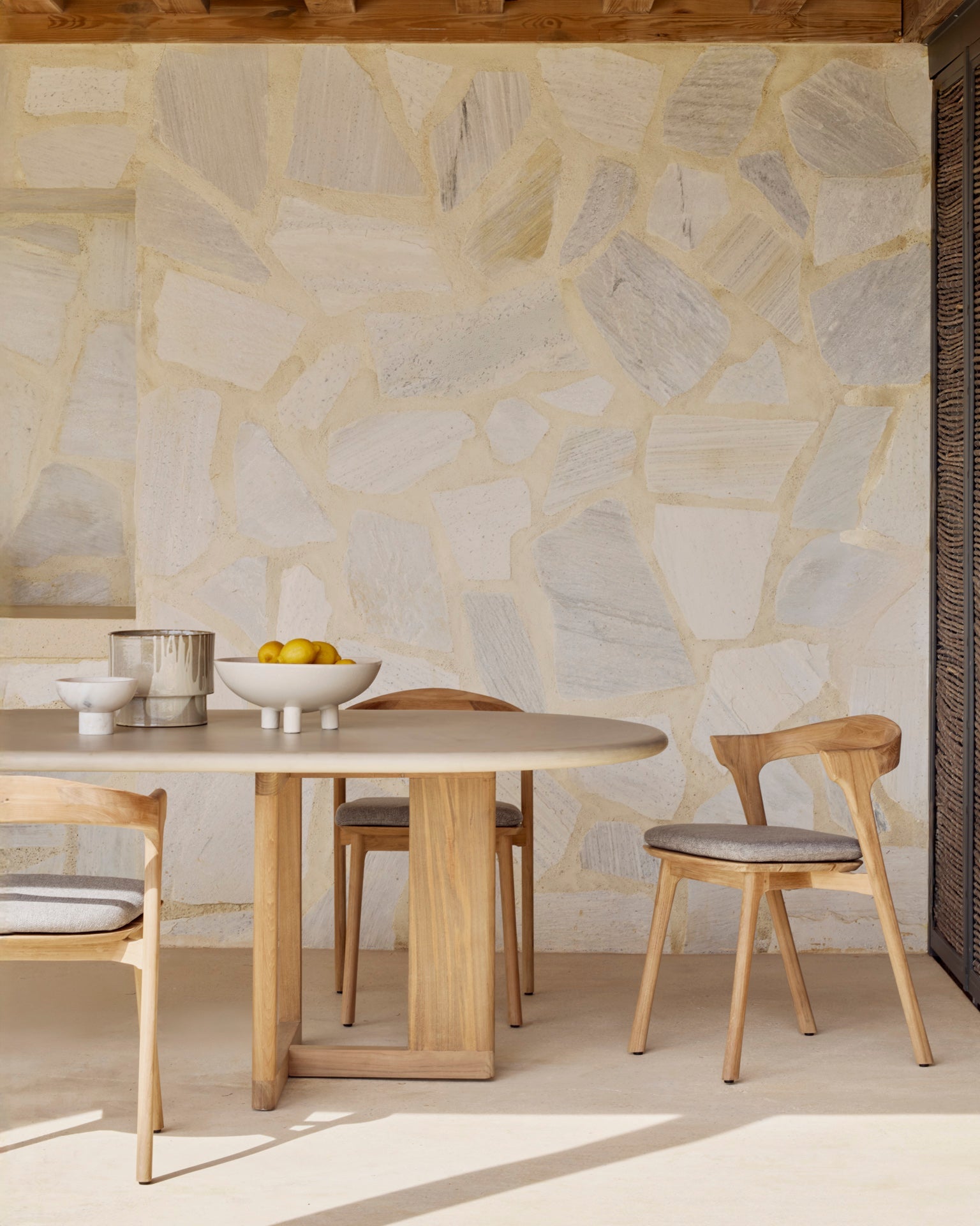 Ethnicraft | Bok outdoor dining chair with cushion | Mocha