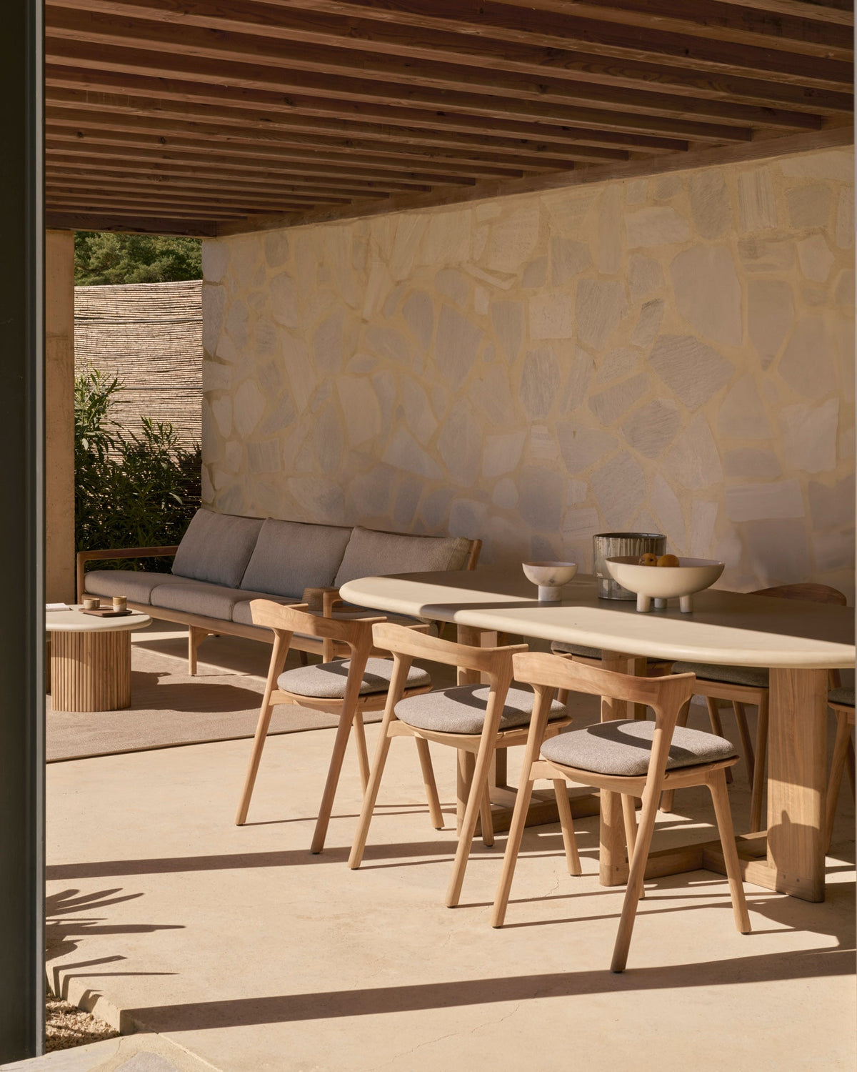 Ethnicraft | Bok outdoor dining chair with cushion | Mocha