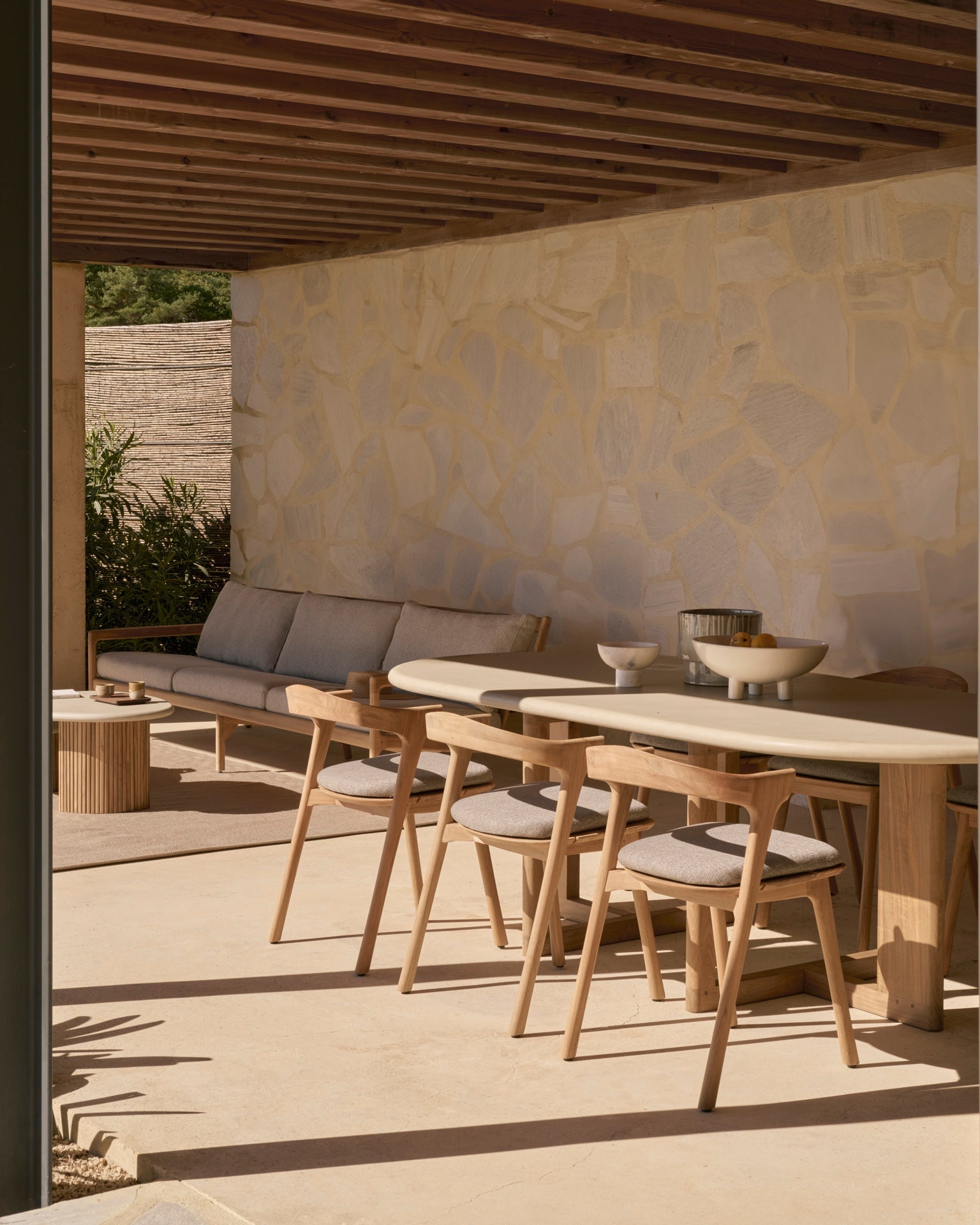 Ethnicraft | Bok outdoor dining chair with cushion | Mocha