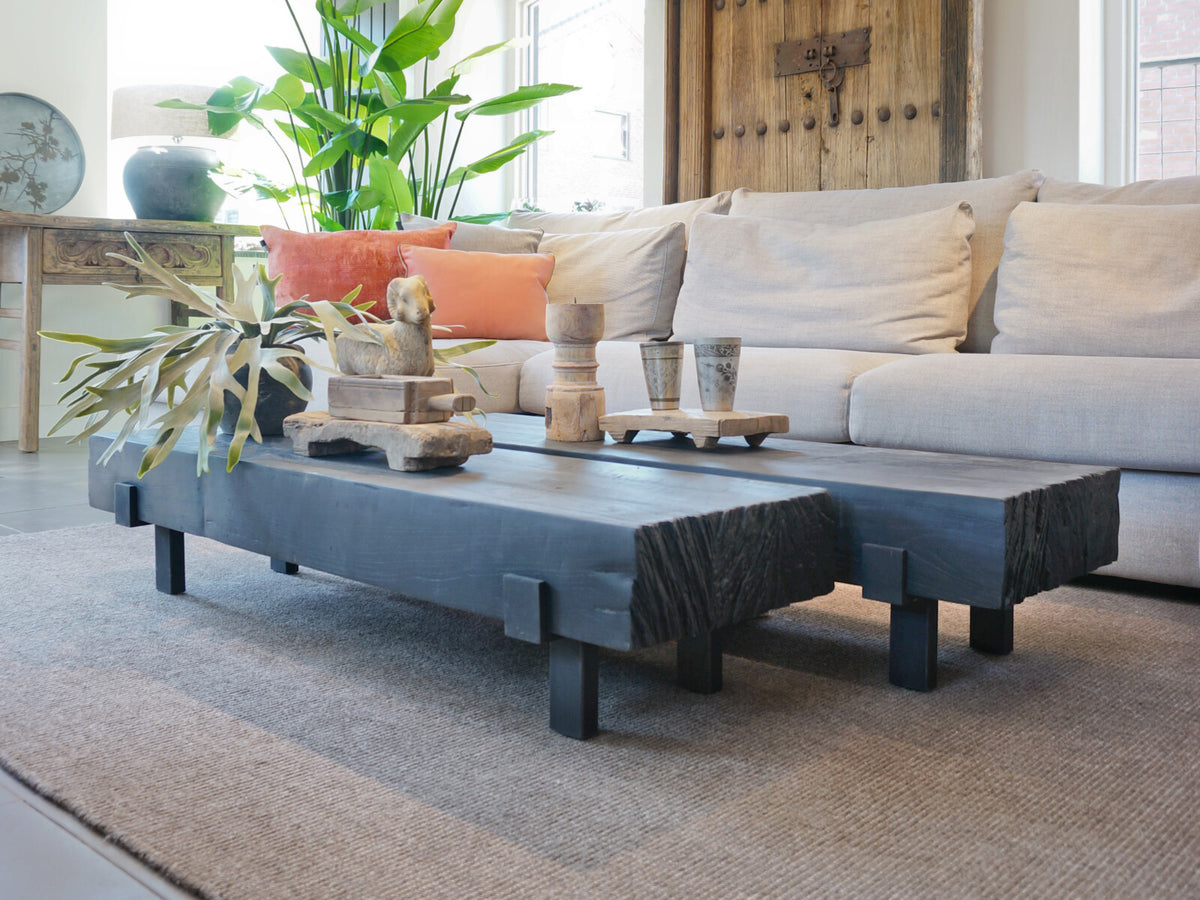 STOER Robust coffee table 140×40 Black – image 2