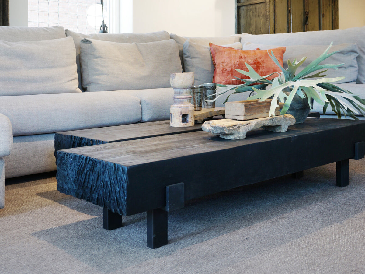 STOER Robust coffee table 140×40 Black