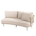 SARDINIA 2 SEATER  BENCH LEFT ARM | LATTE CUSHION AND PILLOW