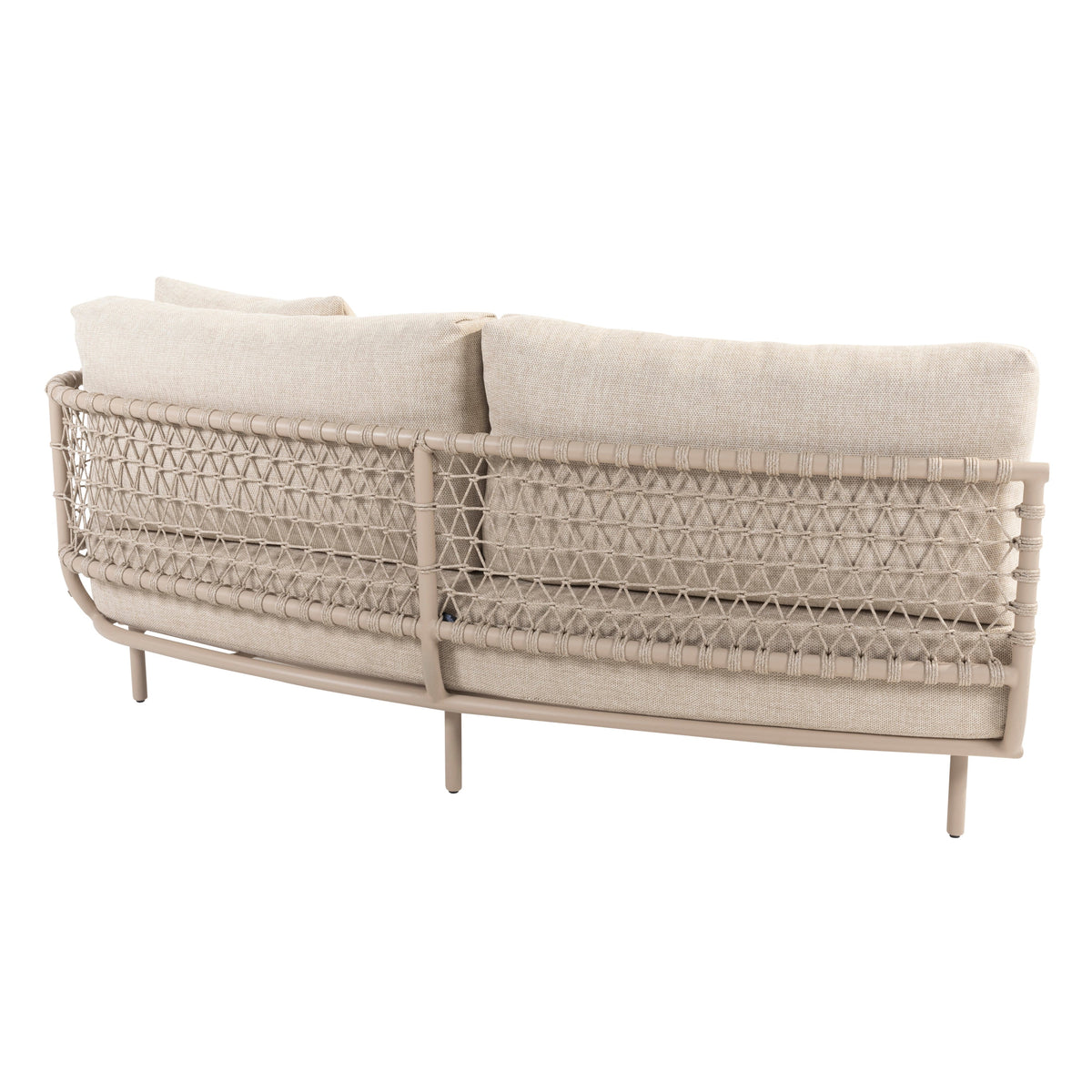 SARDINIA 2 SEATER BENCH LEFT ARM | LATTE CUSHION AND PILLOW
