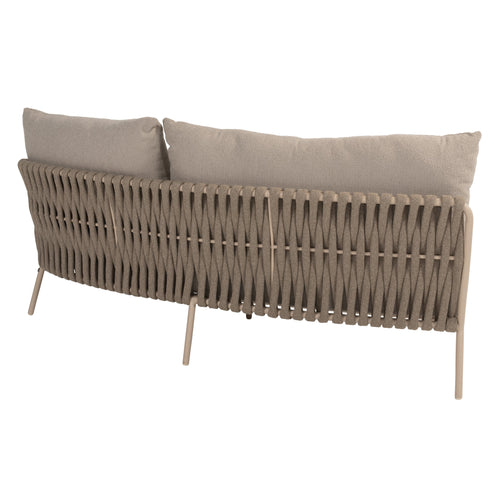 COMINO ORGANIC 2 SEATER LINKS ARM  | LATTE MET 3 KUSSENS
