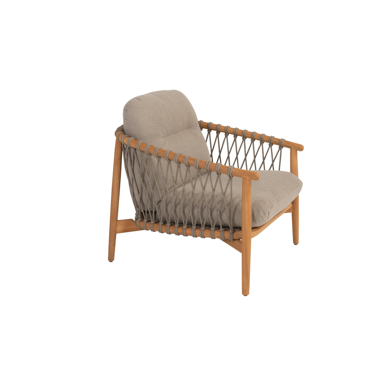 NORA LIVING CHAIR NATURAL TEAK | WITH CUSHION SET