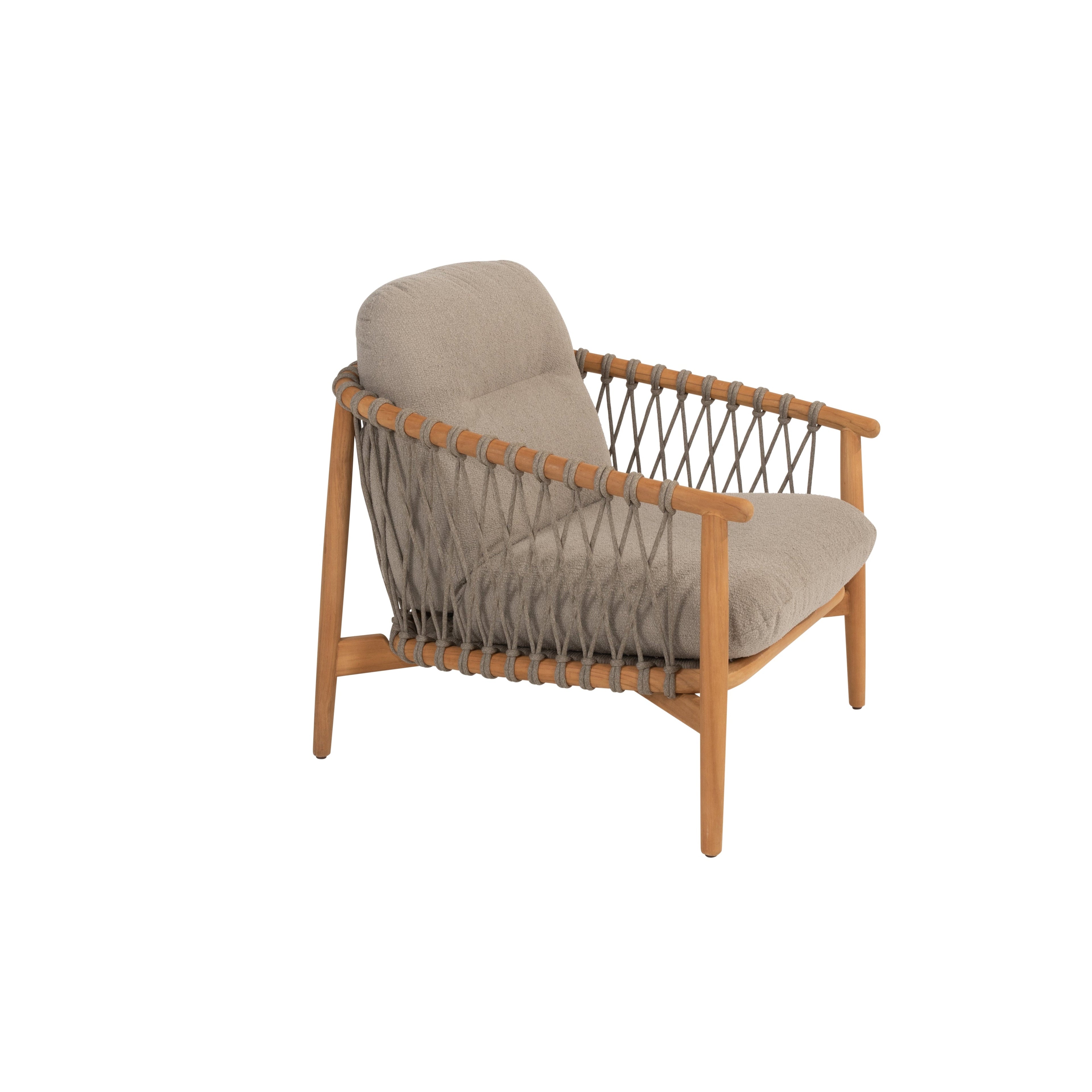 NORA LIVING CHAIR NATURAL TEAK | MET KUSSENSET
