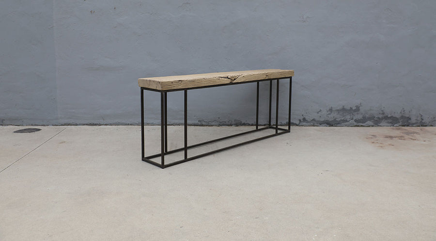Wall table with iron base