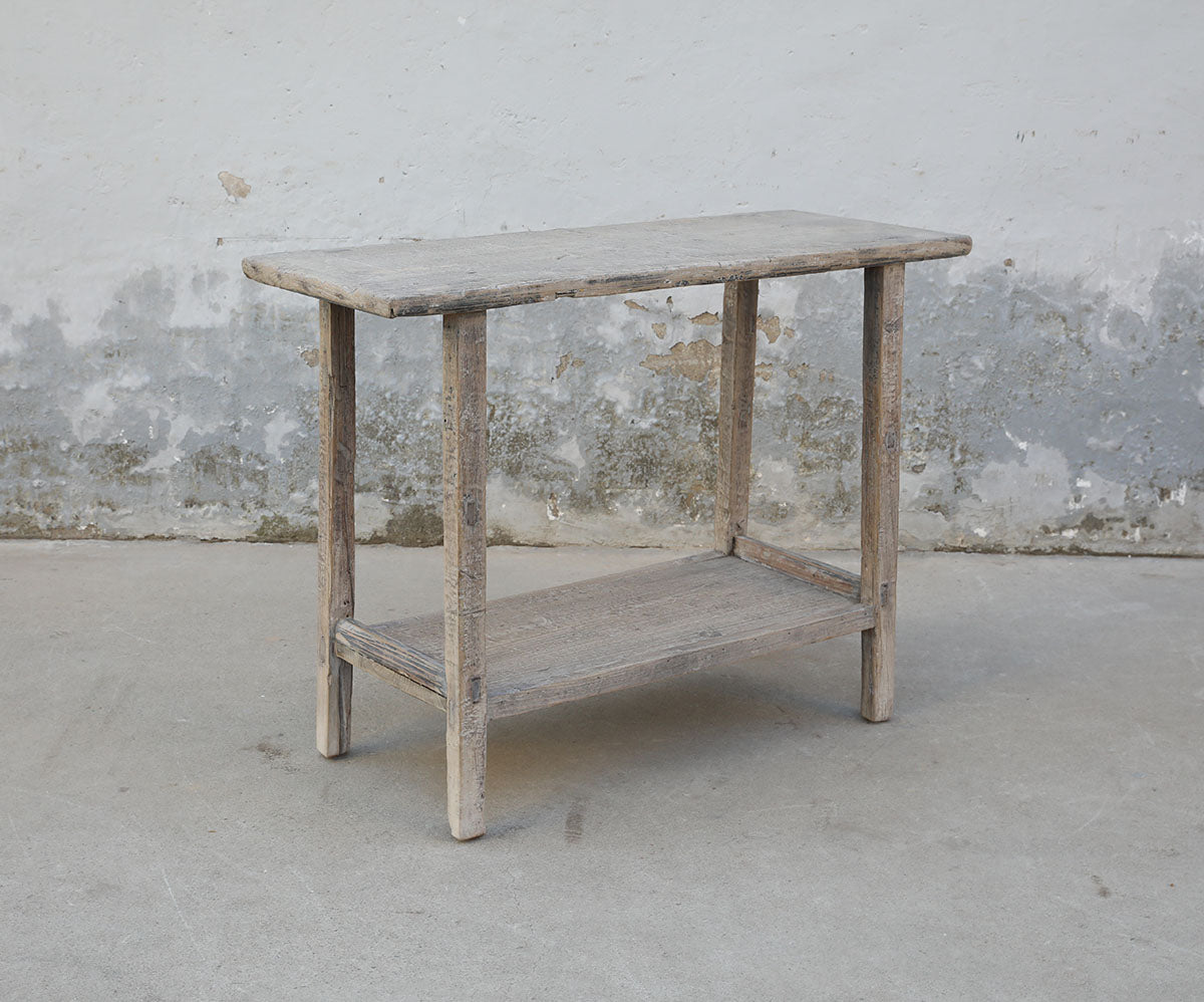 Wall table with bottom shelf