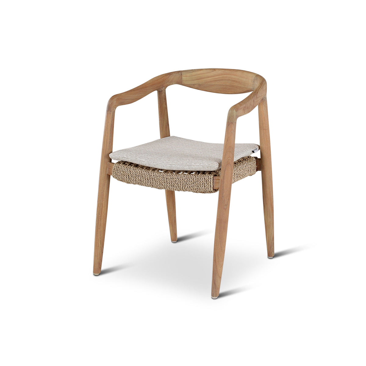 Anais Outdoor Armchair | Teak Natural | Cream Cushion | Castle Line