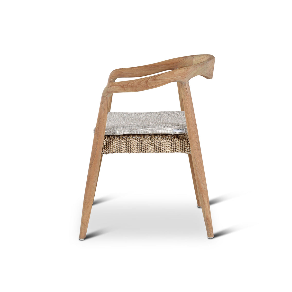 Anais Outdoor Armchair | Teak Natural | Cream Cushion | Castle Line