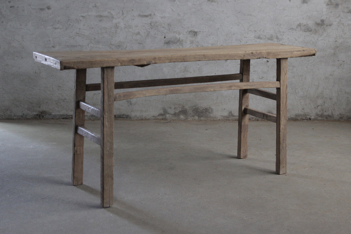 Old weathered wall table