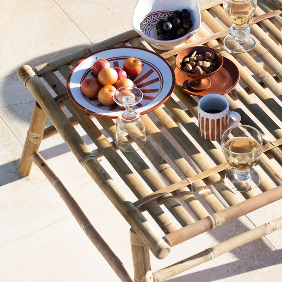 Bamboo Lounge Table | 70 X 70 X H 32 CM