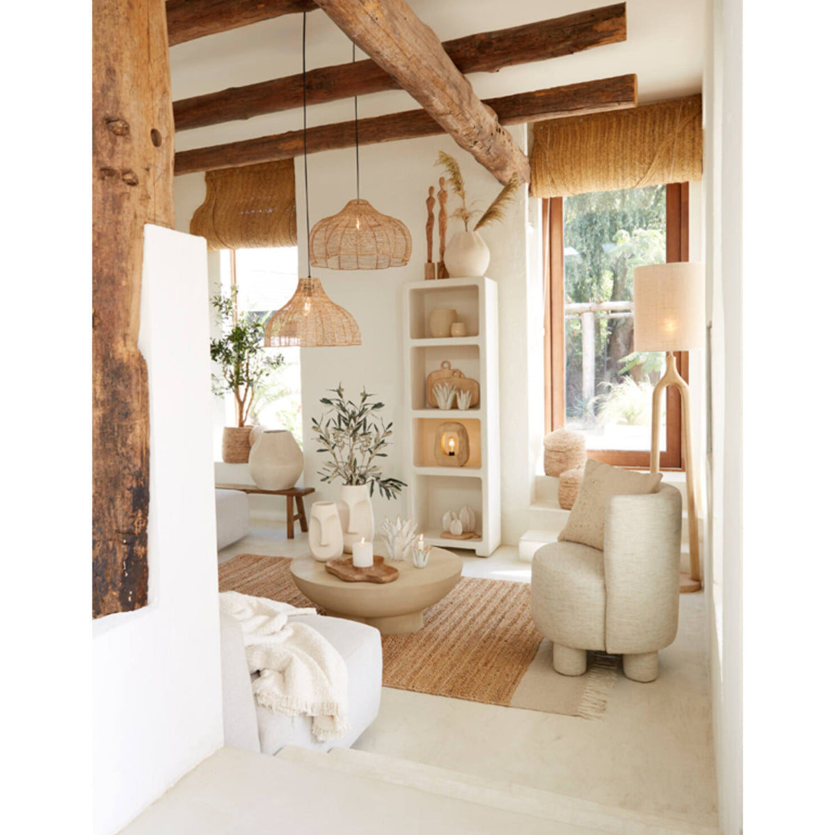 Cabinet Laluno | Cream Lime Plaster | 60x35x190cm