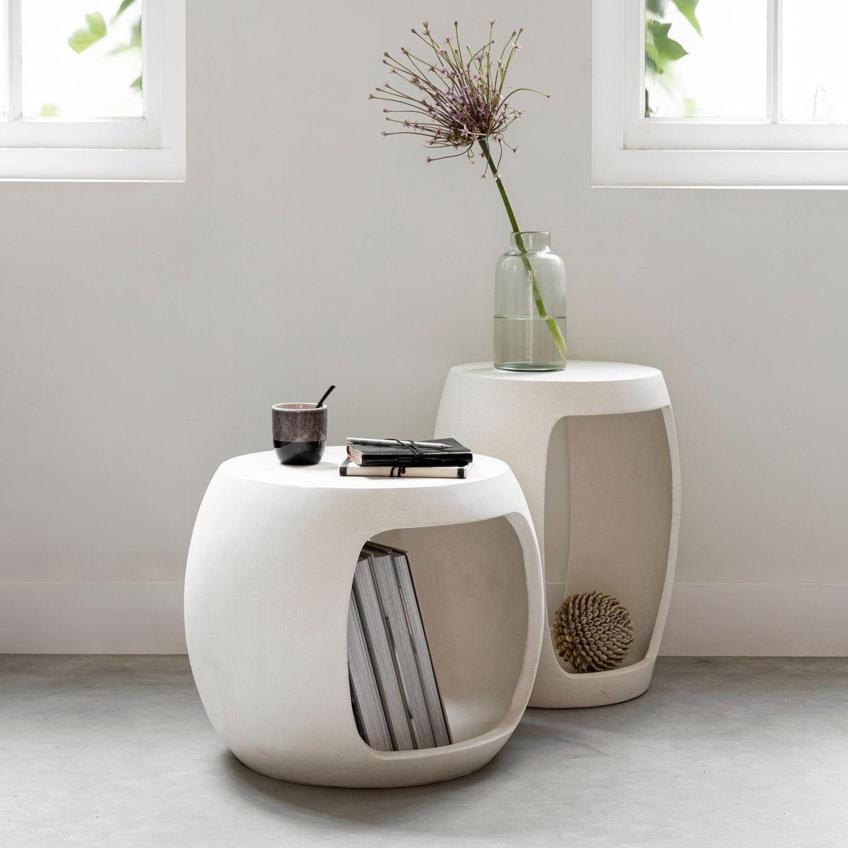 Coffee Table Murla Small | Fiber Cement White