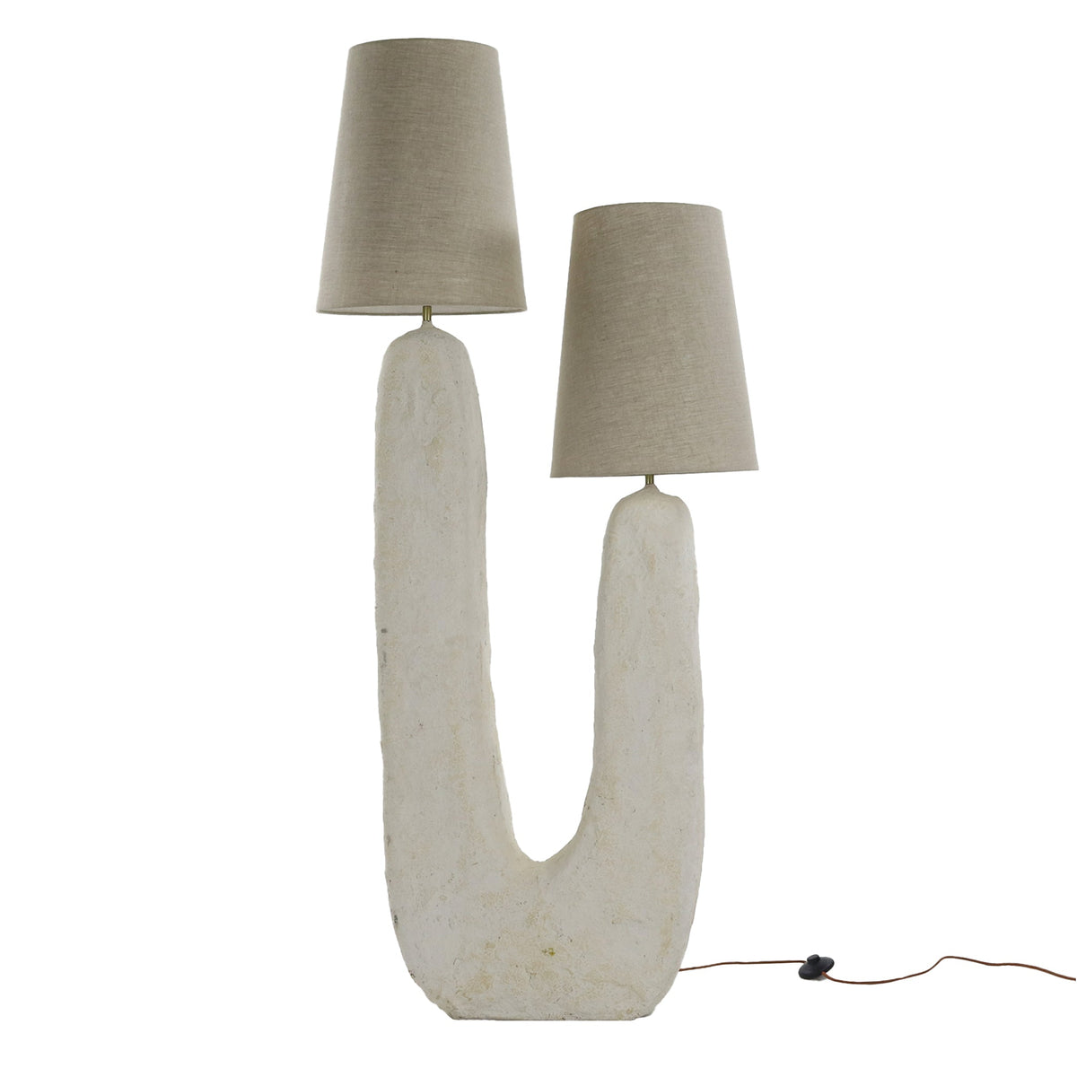 Eivissa Floor lamp | Papier Mâché / Beige | 70x35x170cm