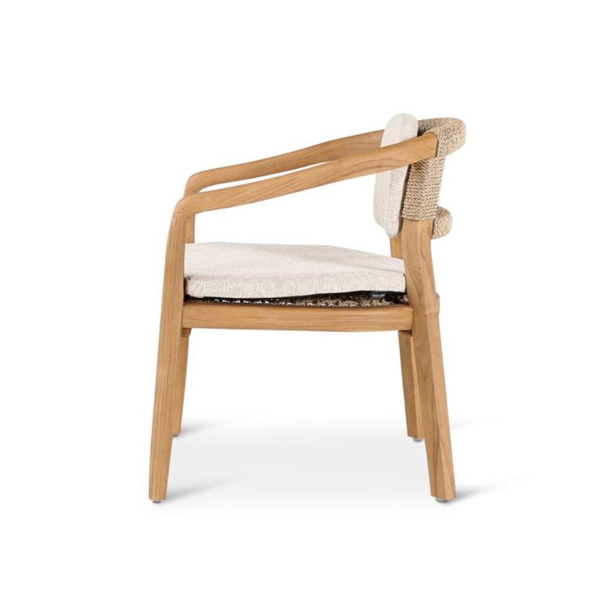 Elisa Outdoor Armchair | Teak Natural | Cream Cushion | Castle Line