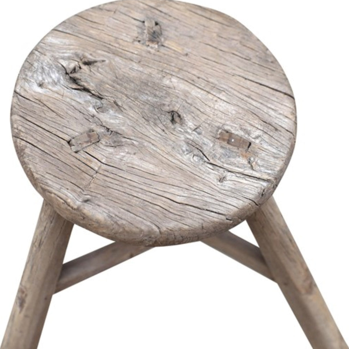 Elm Wood Round Stool | +/- Ø29x46cm