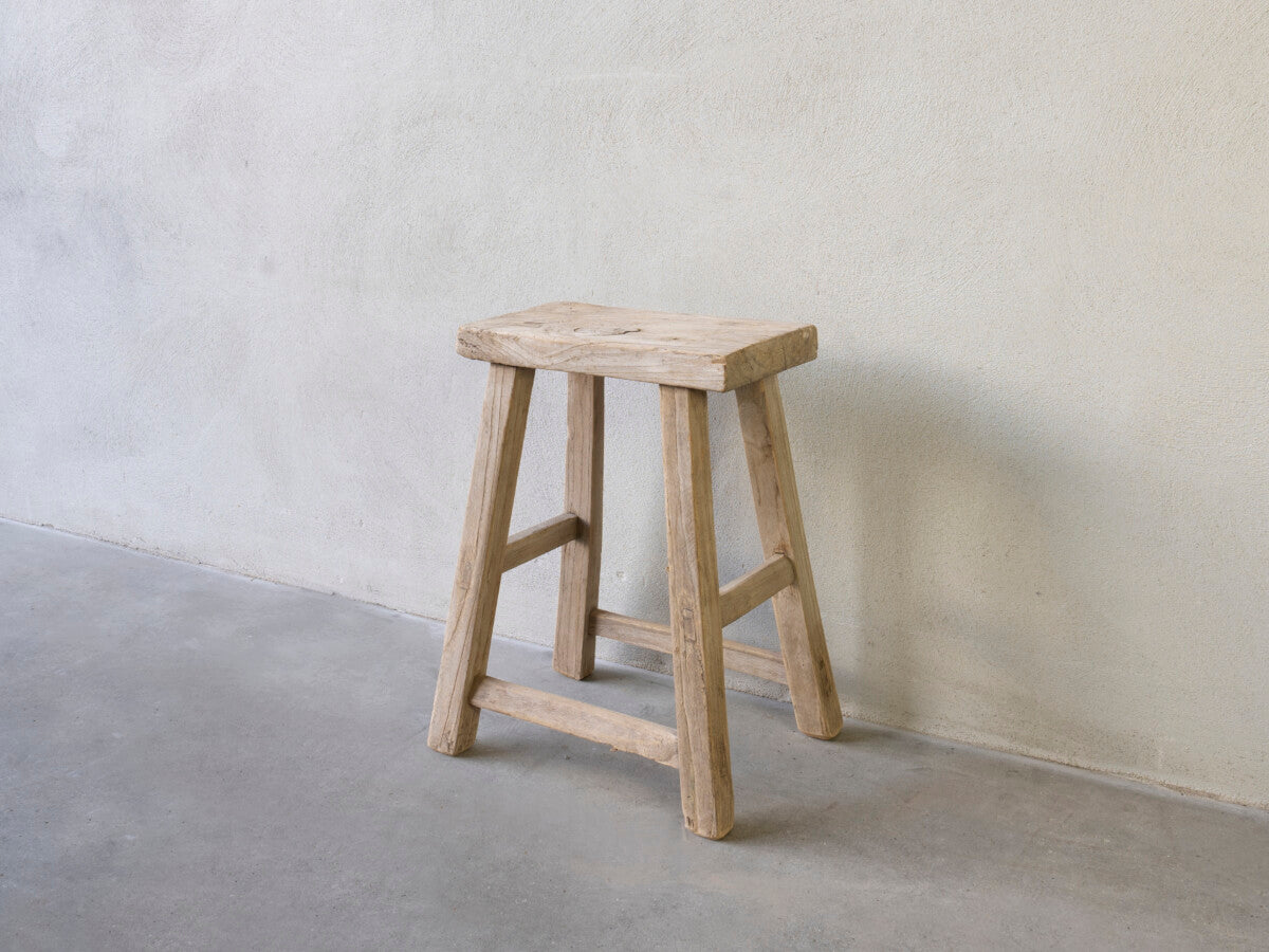 Old weathered wooden stools