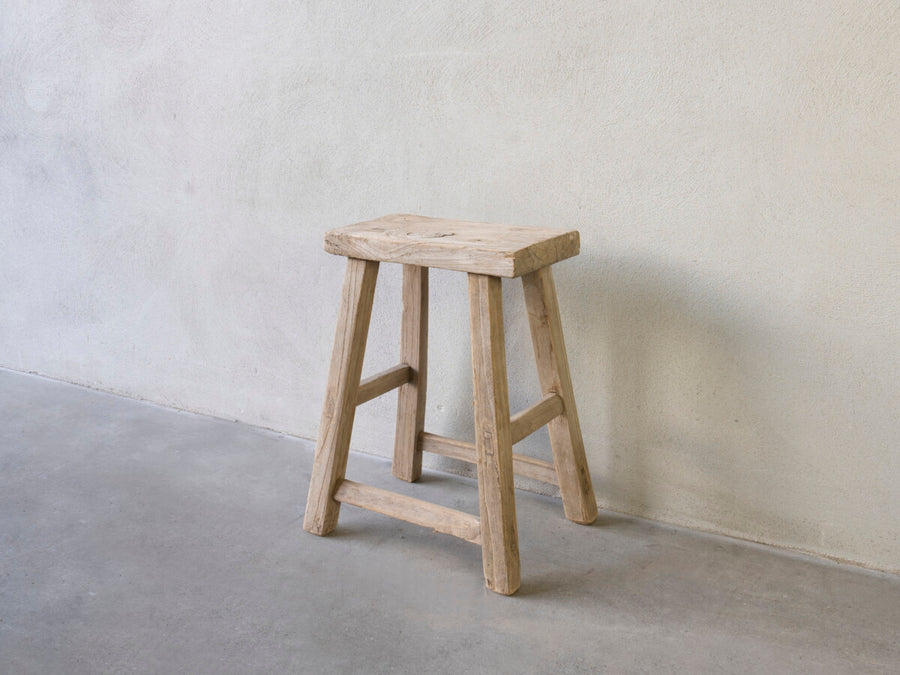 Old weathered wooden stools