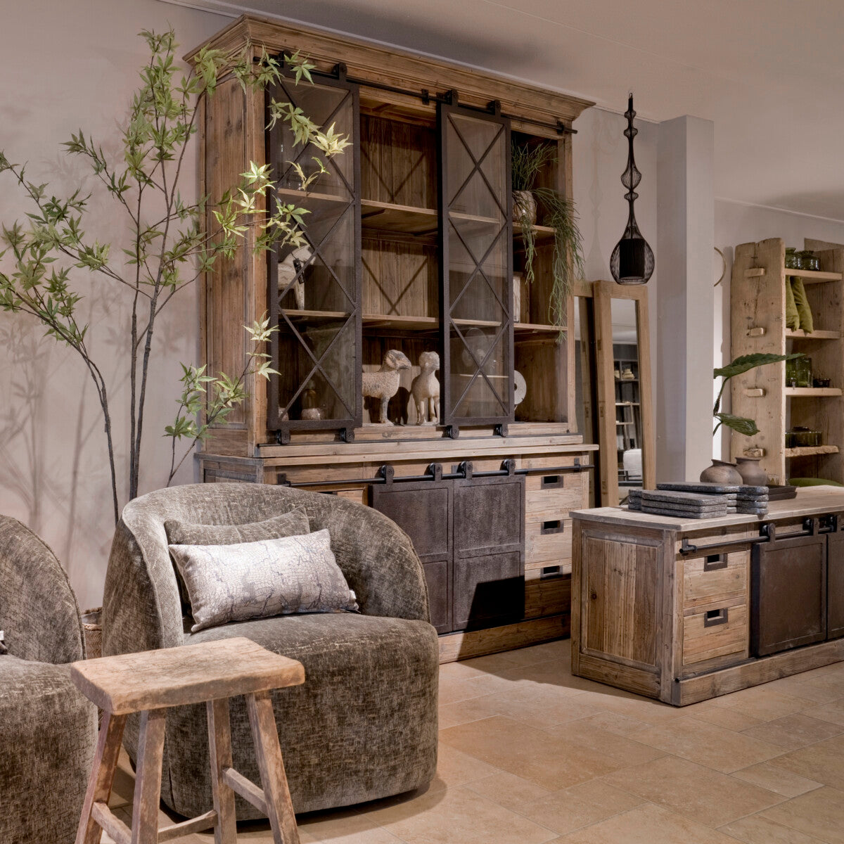 Cabinet BARN Old Pine 170 Natural