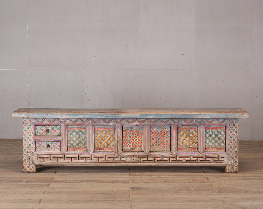 Vintage TV cabinet carving