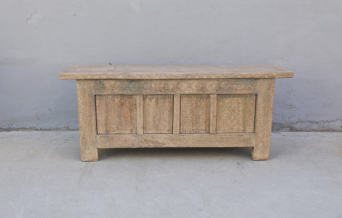 Vintage TV cabinet carving