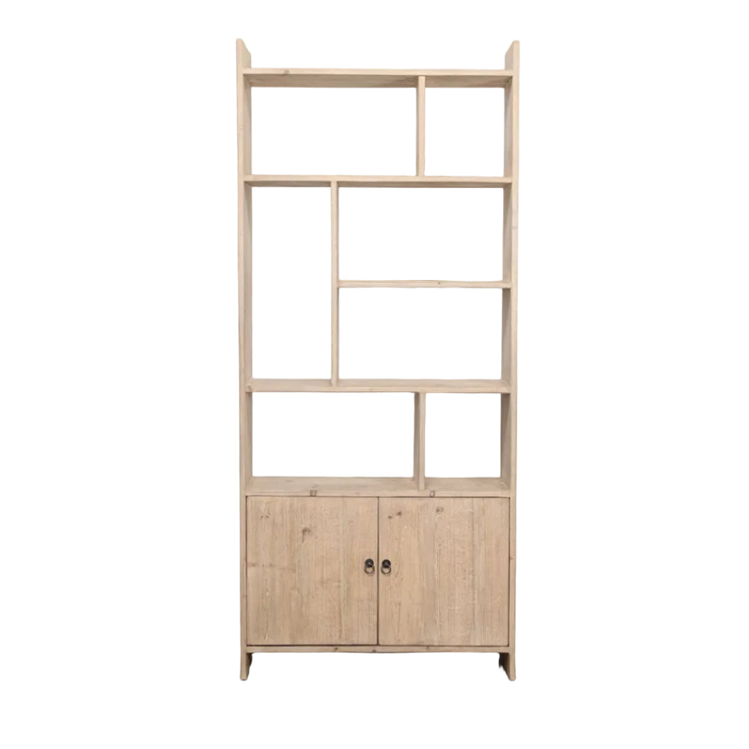 Elm wooden rack with doors