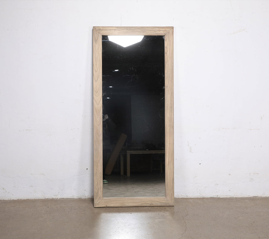 Elm wooden mirror