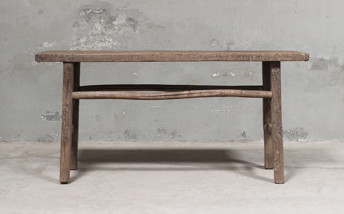 Elm wood wall table