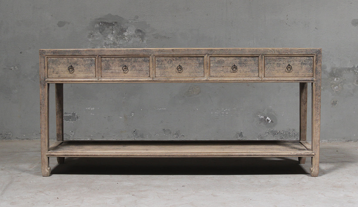 Wandtafel 5 lades met onderplank