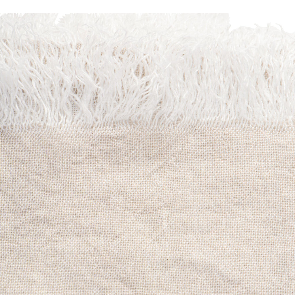 Linen Plaid Besos | Natural - Offwhite | 135x260cm
