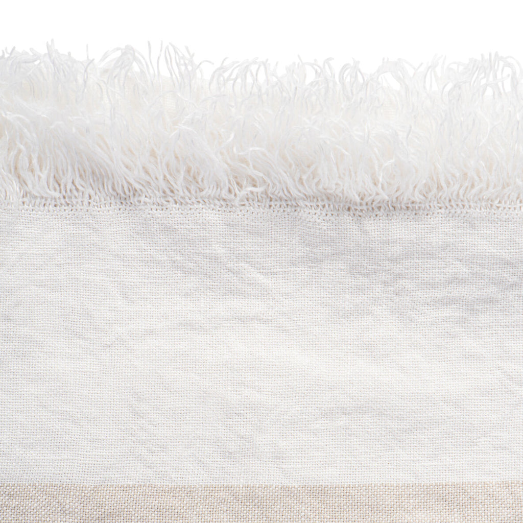 Linen Plaid Besos | Natural - Offwhite | 135x260cm