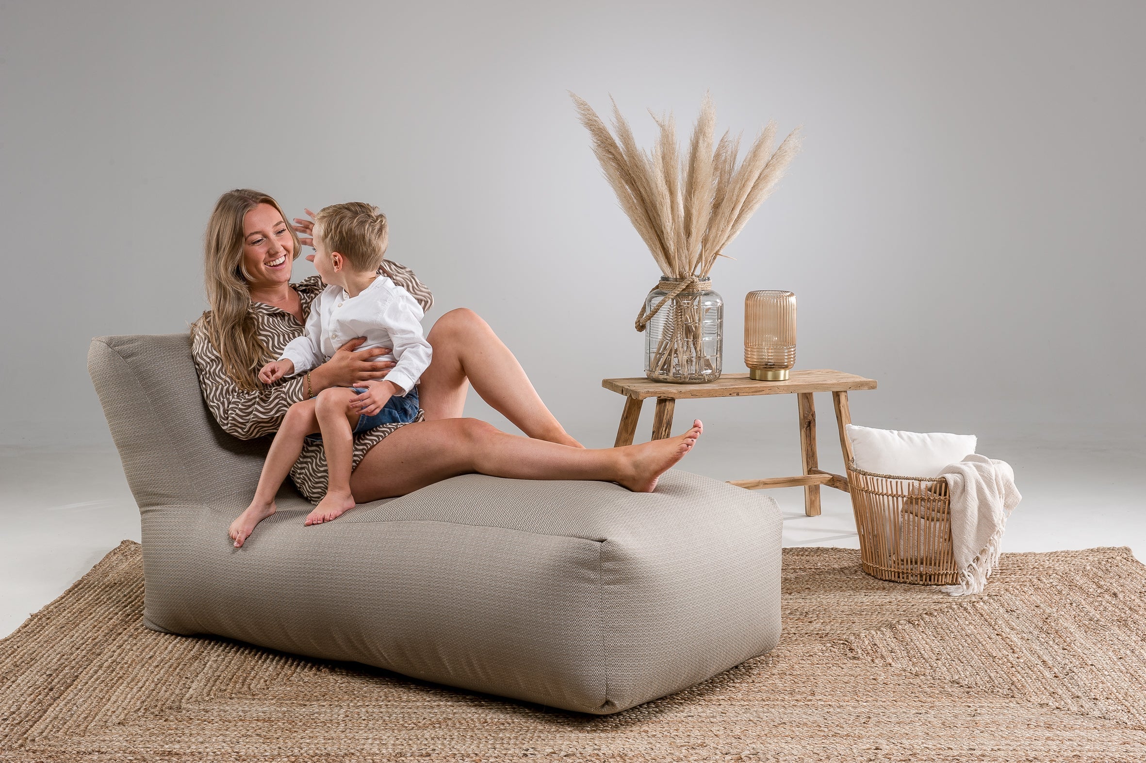 Laui Lounge™ - Boho Long Chair Taupe