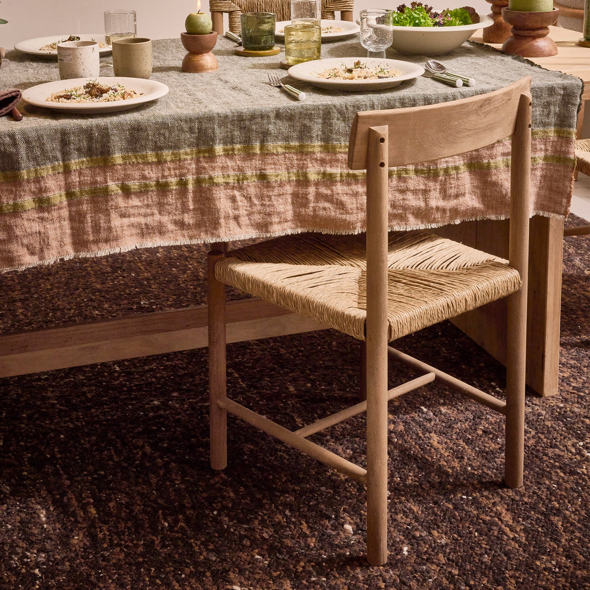 Mesi Dining Chair | Oak & Seagrass | Natural