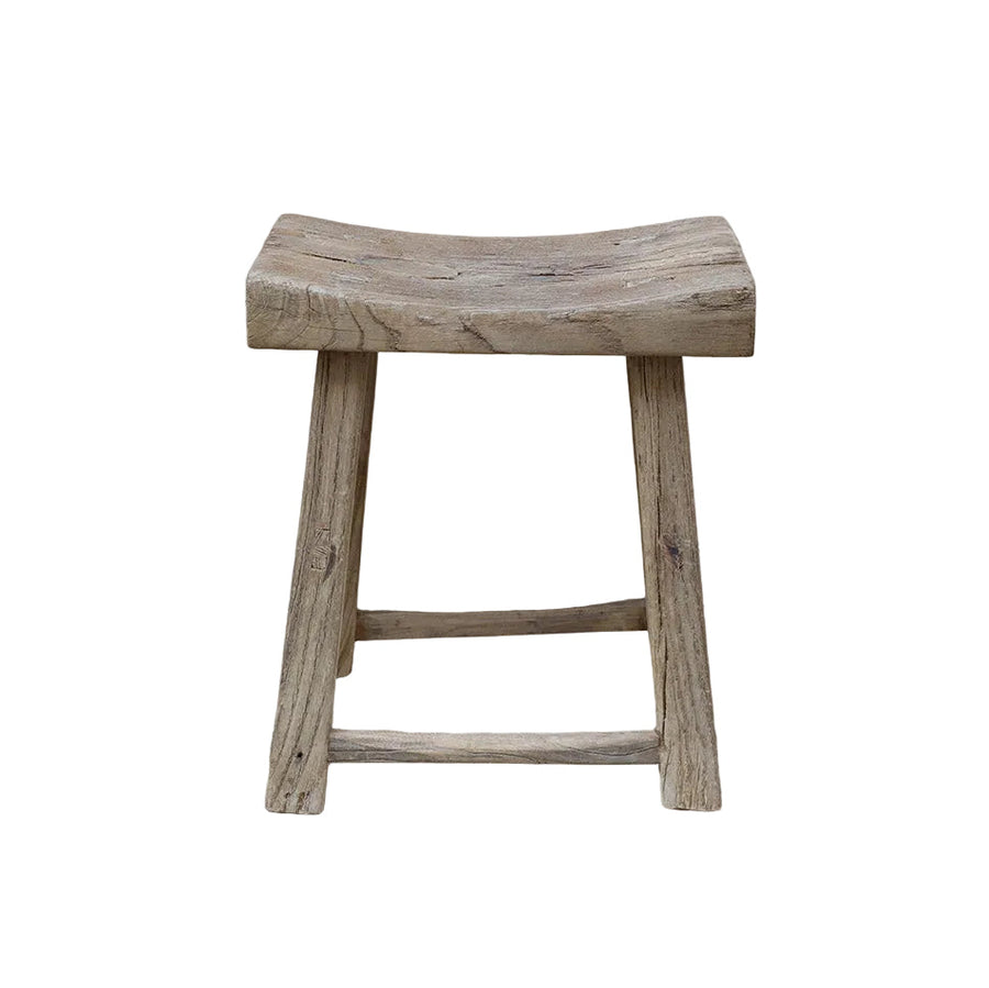 Old Elm Wooden Stool - A170-I