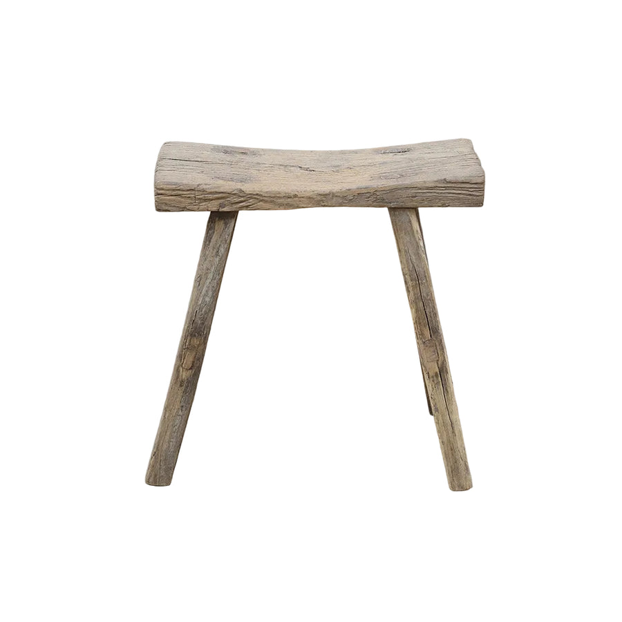 Old Elm Wooden Stool - A170-L