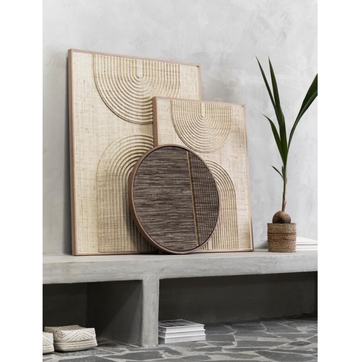 Orba Wall Art | Natural Palm Leaf | 102x76cm
