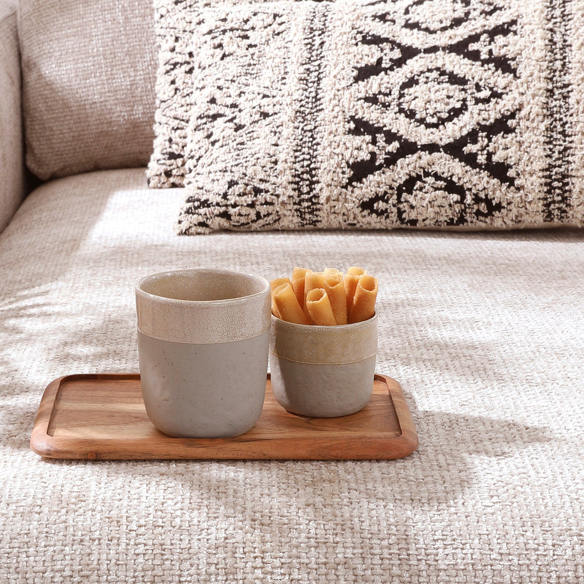 Piro Stoneware Tumbler 16cl | Sea Shell | Ø7x6.5cm