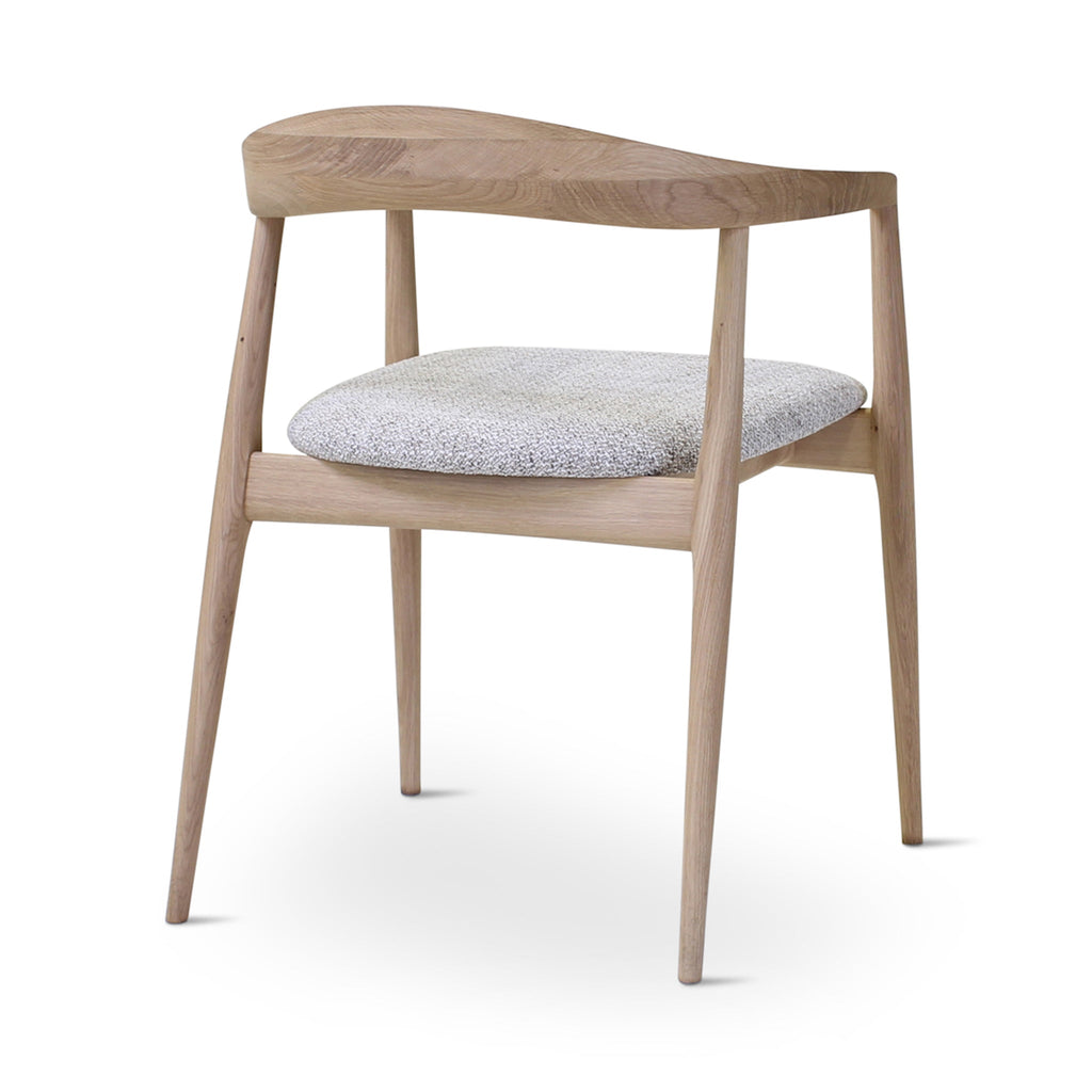 Pura Dining Chair | Natural Oak | Bisque Pillow