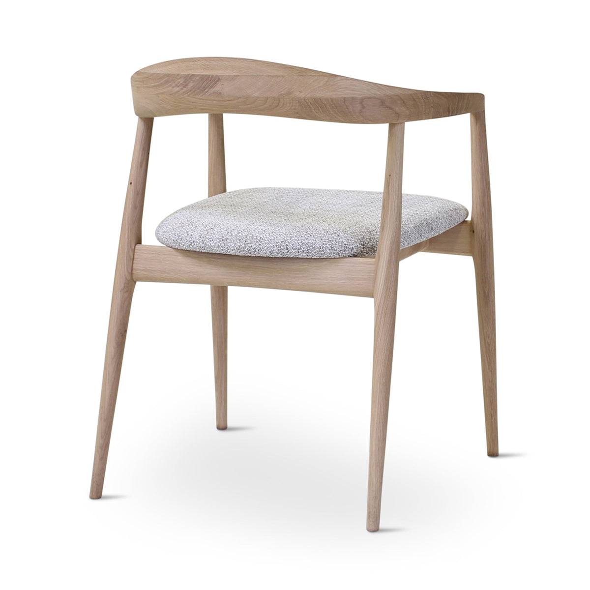 Pura Dining Chair | Natural Oak | Bisque Pillow