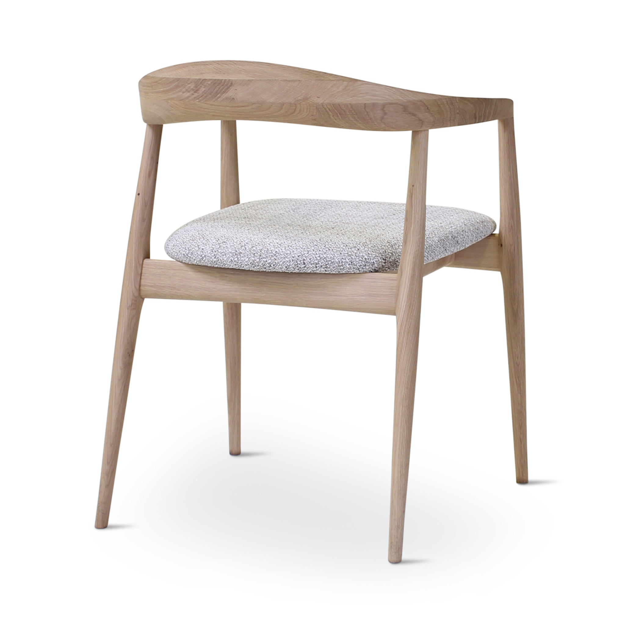 Pura Dining Chair | Natural Oak | Bisque Pillow