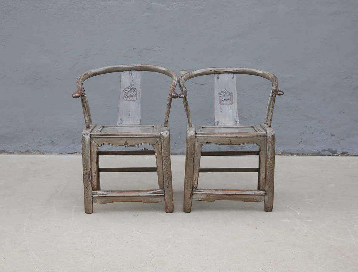 Antique Chinese chairs set – image 2