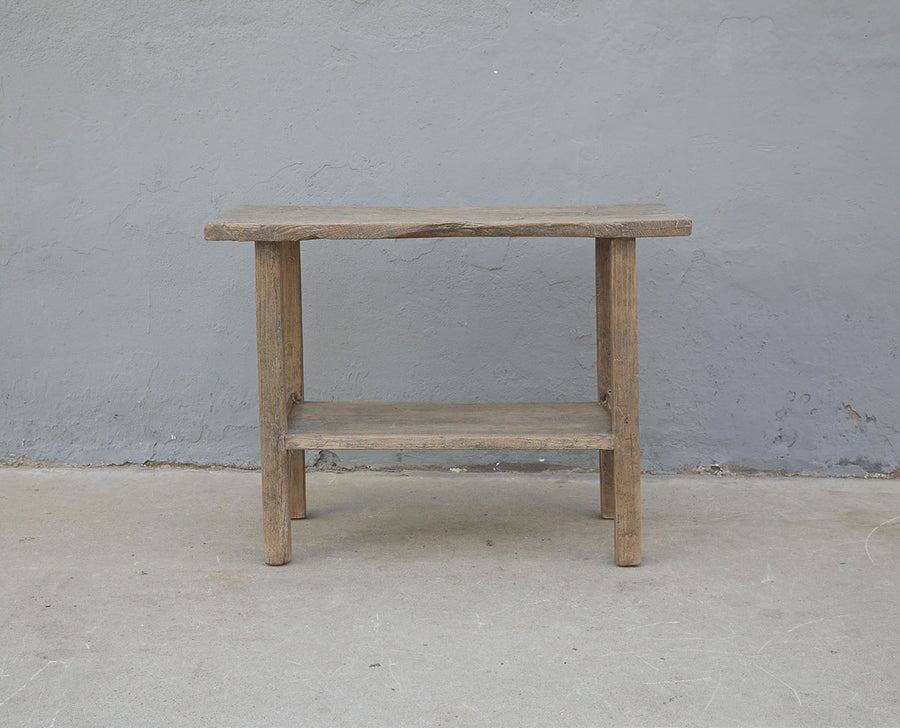 Wall table with bottom shelf