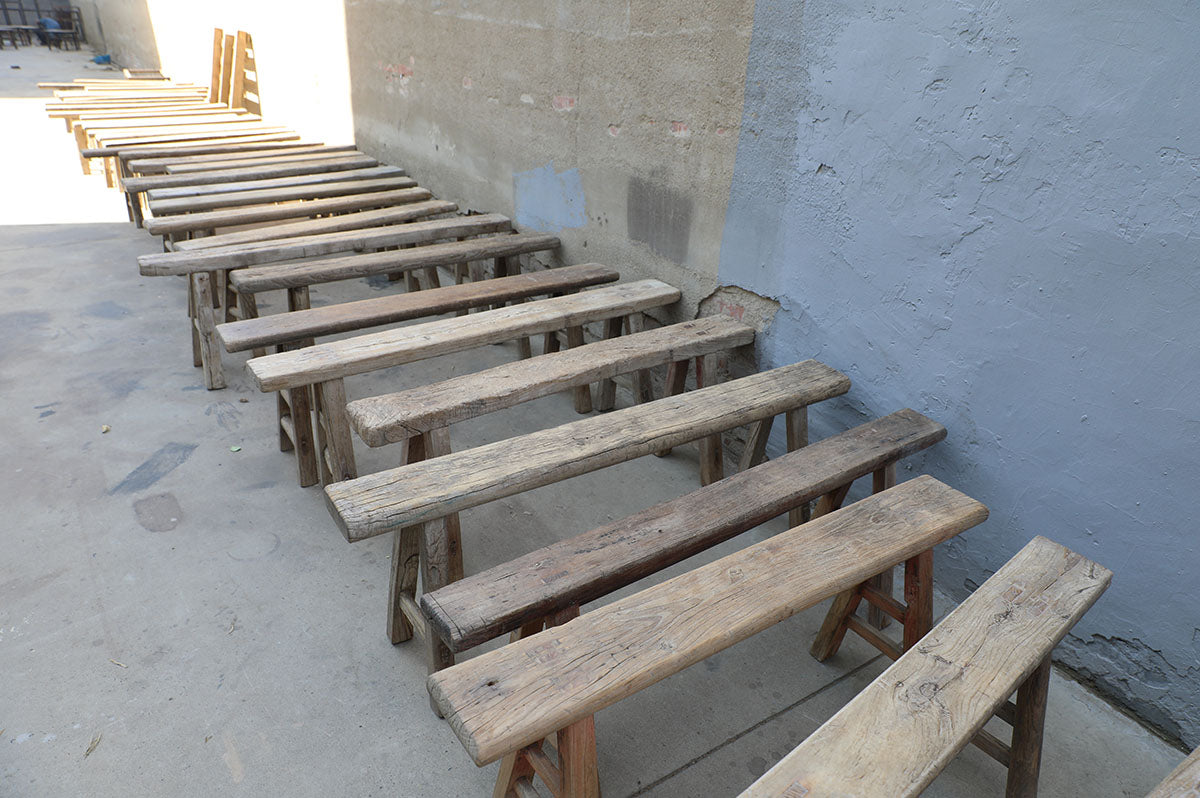 Weathered benches
