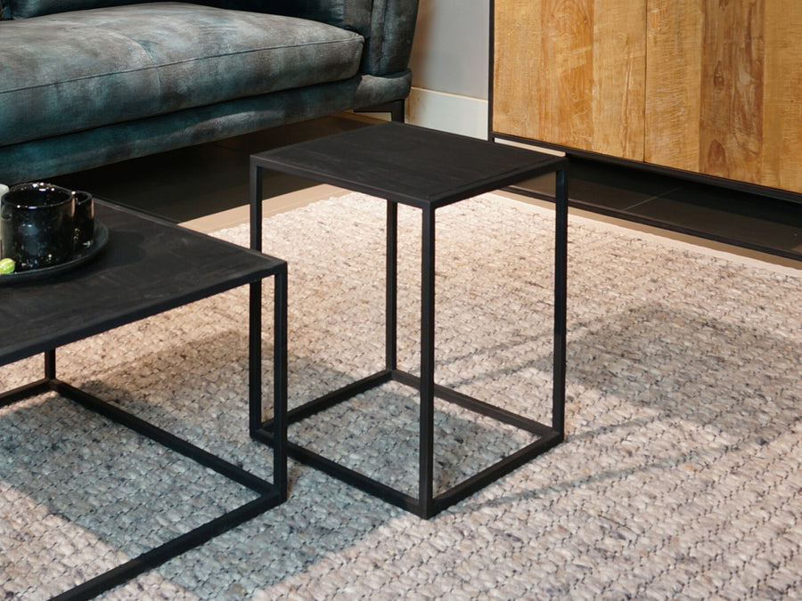 STEEL corner table 35 Black